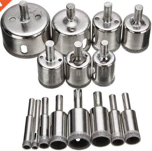 Mintiml 10/15/16pcs Diamond Coated Hss Drill Bit Set Tile Ma