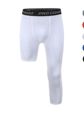 Summer Men Capri Running Tights GYM 3/4 Pants Male Basketbal