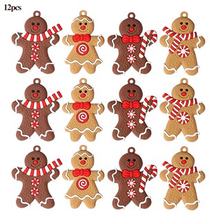 Christmas Tree Hanging DIY Crafts Gingerbread Man Pendants F
