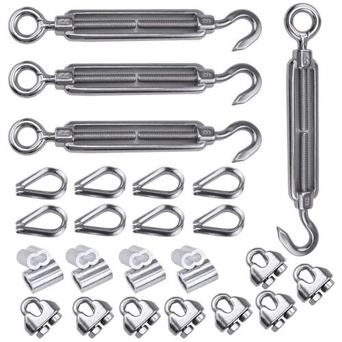 4 Pack 1/8 Inch Cable Railing Kit Included Stainless Steel H