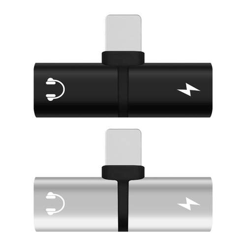1 to 2 Splitter 8 Pin Port Chger Jack for iPhone Music Cha