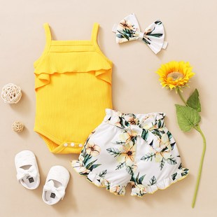 3pcs Newest Summer Toddler Infant Baby Girl Clothes Cotton C