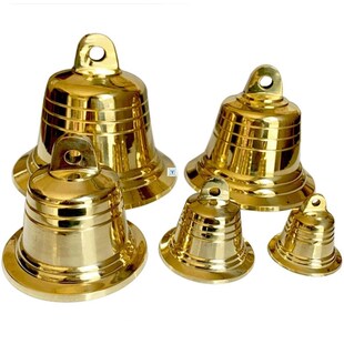 Small Copper Bells Large Gold Metal Church Bell Pendant