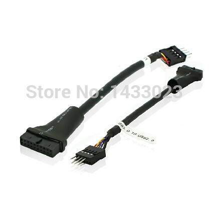 USB 2.0 9Pin heder mle to Computer Mbord USB 3.0 20p