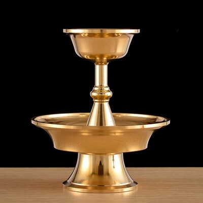 Gold Buddhist Guardian Cup Furnishing Copper Handicraft