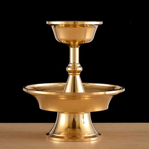 Gold Buddhist Guardian Cup Furnishing Copper Handicraft