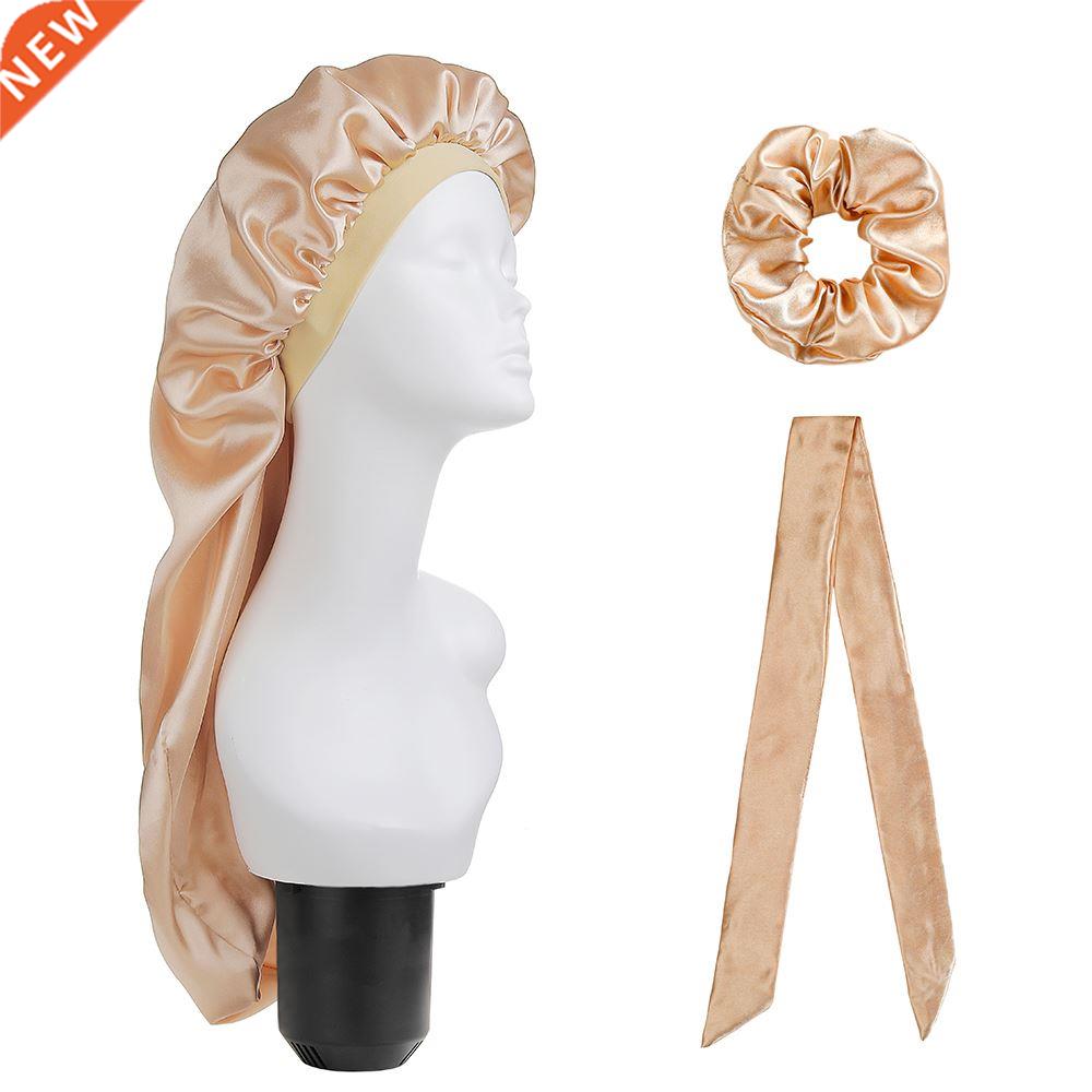 Pcs Elastic Wide Edge Satin bonnet Long Hair Hat Sleeping H
