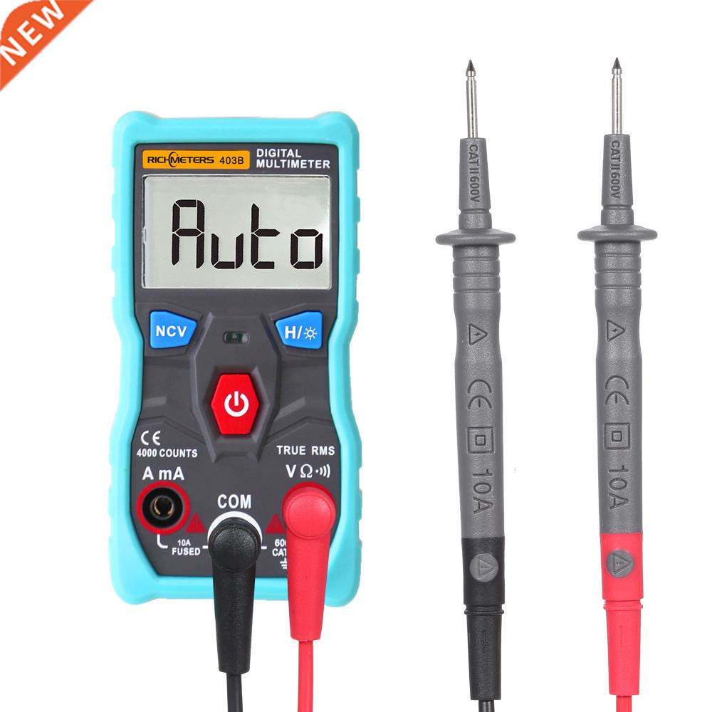 Auto Digital Multimeter Probe Tester 4000 Counts True-RMS In