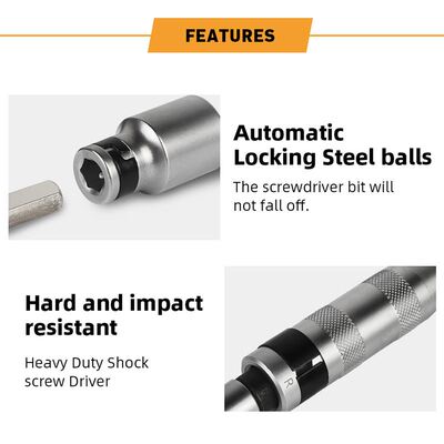 Multi-purpose Heavy Duty Shock screw Driver Chisel Bits Tool