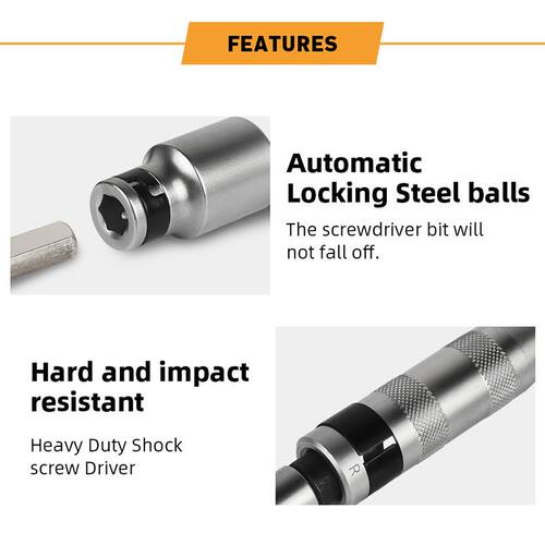 Multi-purpose Heavy Duty Shock screw Driver Chisel Bits Tool