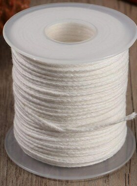 1 Roll 200 Feet 61M White Candle Wick Cotton Candle Woven Wi