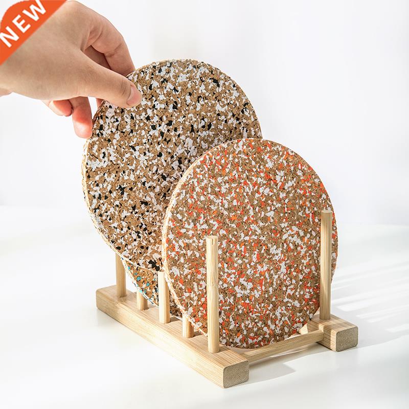 Colorful Cork Coffee Mug Tea Cup Coaster Heat Insulation Pot