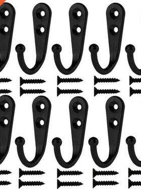 10pcs Wall Mounted Hook Coat Hat Hol Key Hanger With 20 P