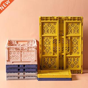 Crate Collapsible Storage Box Plastic Folding Basket Home Of