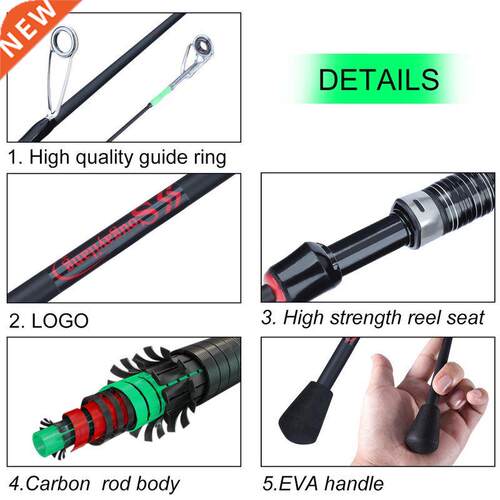 1.8m Trout Rod 3 Sections Carbon Fiber Casting/Spinning Rod