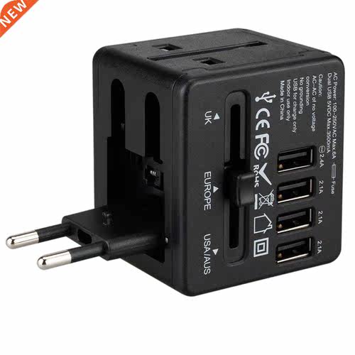 Multi-function travel converter head four USB speed charging