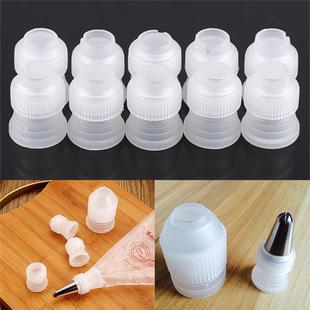 10pcs Coupler Adaptor Icing Piping Nozzle Bag Cake Flower Pa