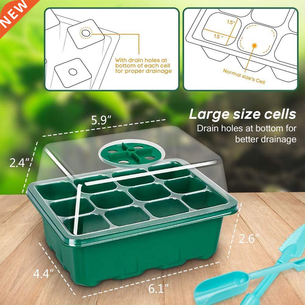 12 Hole Plant Seed Grows Box Nursery Seedling Starter Garden