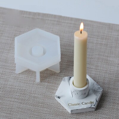 Candlestick Epoxy Resin Molds Silicone Mold Concrete Candles