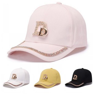 2021 New Letter D Baseball Caps Rhinestone Cotton Snap Back