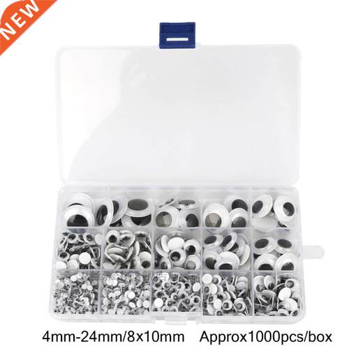 1000PCS Self-dhesive Mixed Size 4-24mm Eyes Dolls Googly