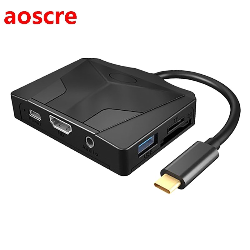 8 in 1 USB Hub TYPE-C to HDMI +USB3.0+USB2.0X2+SD/TF Multifu