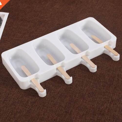 4 Cell Big Size Silicone Ice Cream Mold Popsicle Molds  H