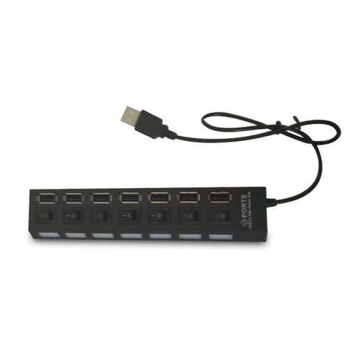 7 Ports USB 2.0 Adapter High Speed Multi-interface Hub Power