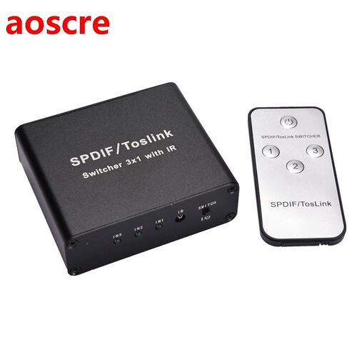 Digital Audio Optical Fiber Switcher 3 in 1 Out SPDIF Optica
