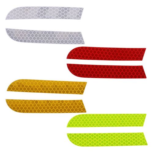 New 2 Pcs 19*110mm Car Reflective Warning Strip Tape Car Bum