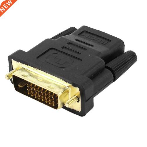 Gold Tone DVI-D Link 24+1 Male to HDMI Female Audio Video Co