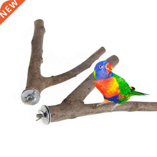 15cm/21.5cm Parrot Wood Raw Fork Stand Rack Toy Hamster Bran