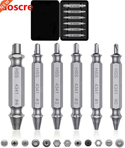DamagedStripped Screw Extractor Remover Tool and Drill Bit