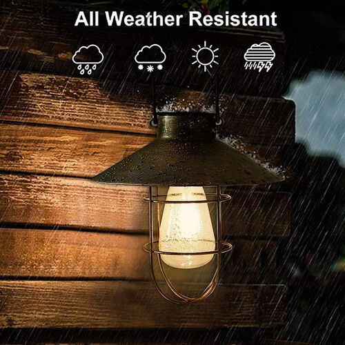 Retro Solar Lantern Outdoor Hanging Solar Light With S Hook