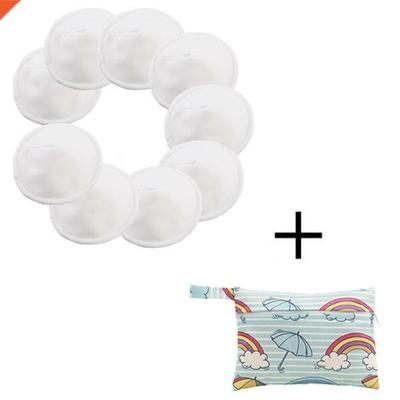 [simfamily] 10PCS Reusable Bamboo Breast Pad Nursing Pads M