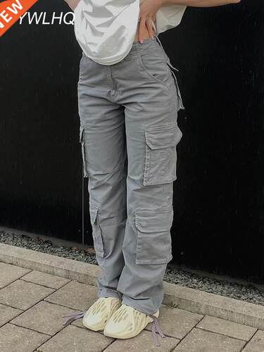 Vintage Cargo Pants Baggy Jeans Women Fashion 90s Setwear P