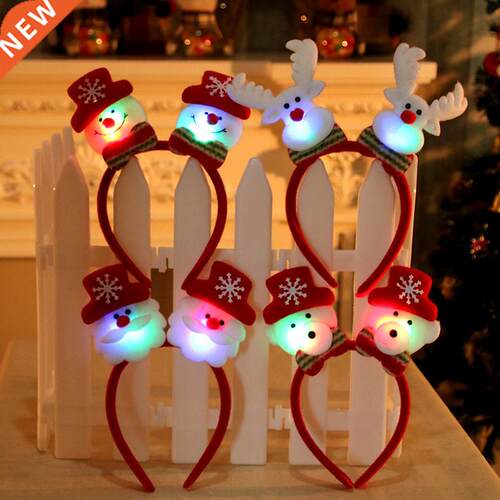 Christmas Headband with Flashlight Christmas Decorations Gif