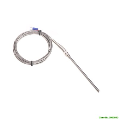 3m/10ft K type Thermocouple 100mm Probe Stainless Steel High