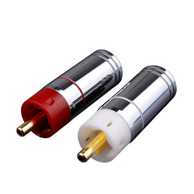 4pcs Hifi Audio Adapter  9mm Silver Plated Brass RCA Plug
