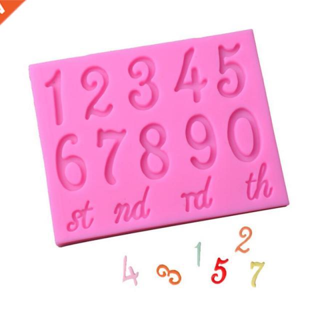 Large Numbers Silicone Mold 3D Fondant Mold Anniversary Baki