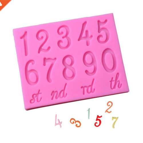 Large Numbers Silicone Mold 3D Fondant Mold Anniversary Baki