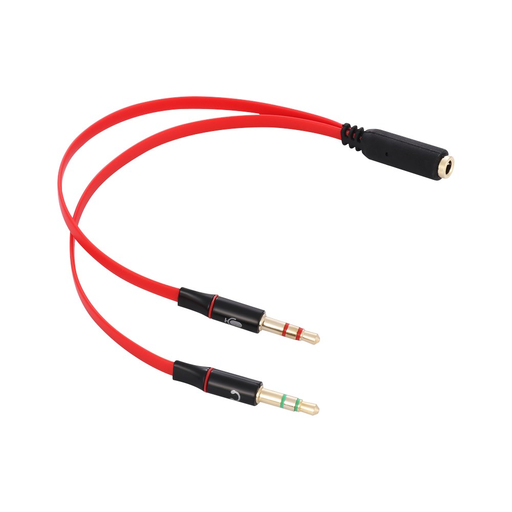 3.5mm 2in1 Stereo Audio Male to 2 Female Headphone Micropho