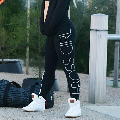 Women Black Trousers Lift Squat Print leggings Fashion High-
