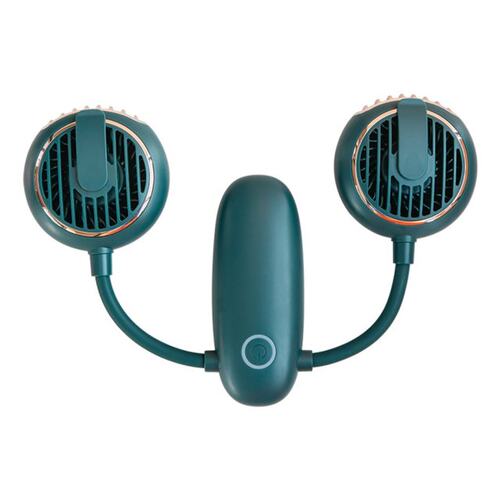 WT-F38 Desktop Handheld Double Head Folding Neck Fan 360 Deg