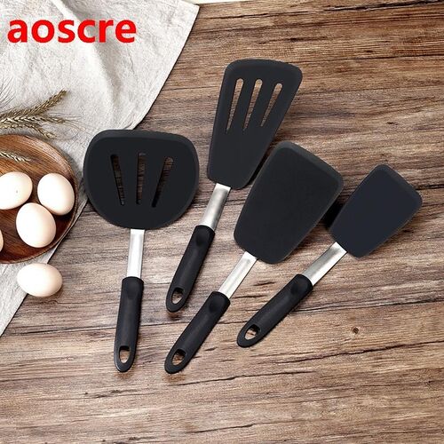 4Pcs Food Grade Non Stick Butter Cooking Silicone Spatula Se