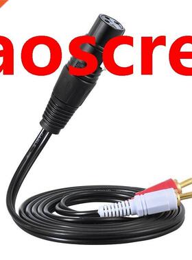 1.5m/ 5ft Stereo Audo Spltter Patch Y Cable Cord 1 XLR Fem