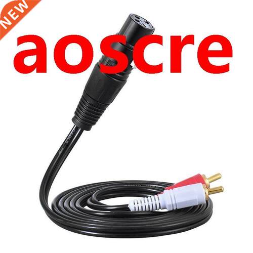 1.5m/ 5ft Stereo Audo Spltter Patch Y Cable Cord 1 XLR Fem