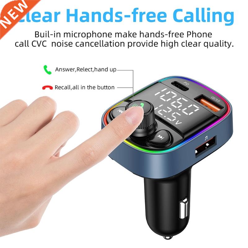 Hands-free Call FM Transmitter Car Mp3 Player Support MP3/WM