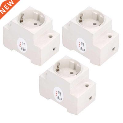 3Pcs EU Plug Power Socket Rail Adapter Power Socket Outlet C