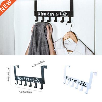 6 Hooks Holder Panda Removable Storage Rack Over the Door Ho
